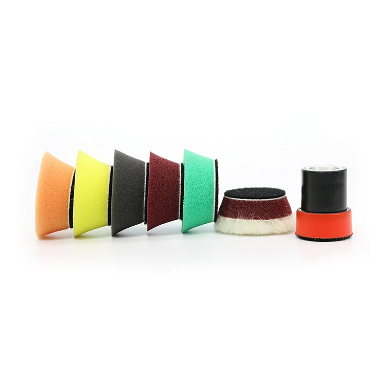 DETAILING 2-Inch Mini Foam & Wool Polishing Pad Kit – 9 / 12 / 29 Pcs – Cutting Polishing Finishing – Car Motorcycle Wheel Hub – Hook & Loop – $20–73