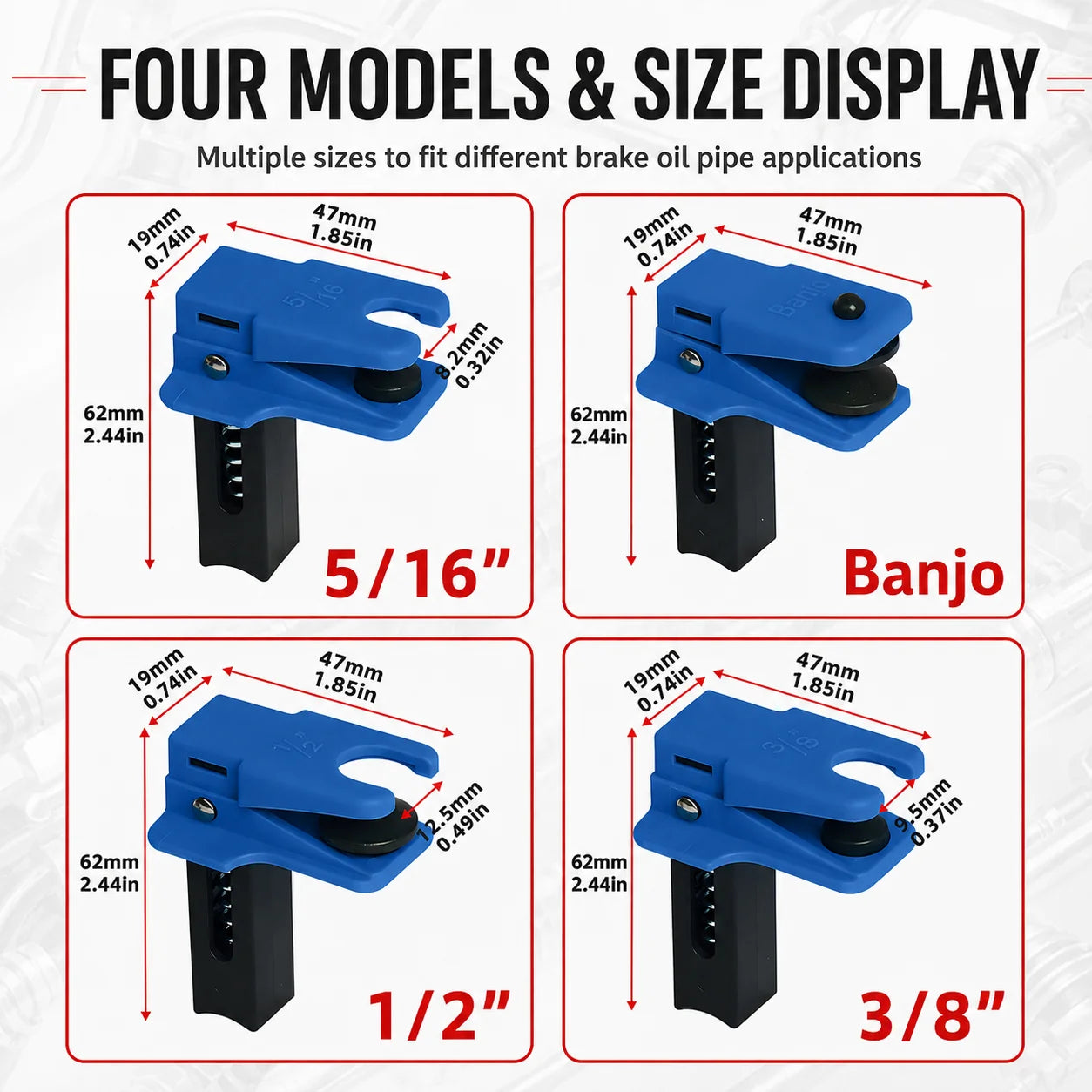 Brake Oil Hose Clamp and Pinch-Off Pliers – Brake Line Tools – Brake Line Stopper and Fluid Pipe Leak-Proof Tool for Car and Motorcycle – 1 Set or 2 Sets – from $12