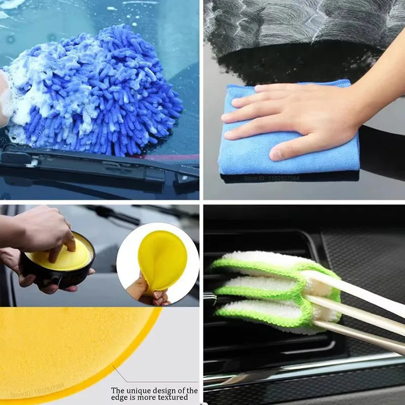 ZFOUEK 17-Piece Car Detailing Brush Set