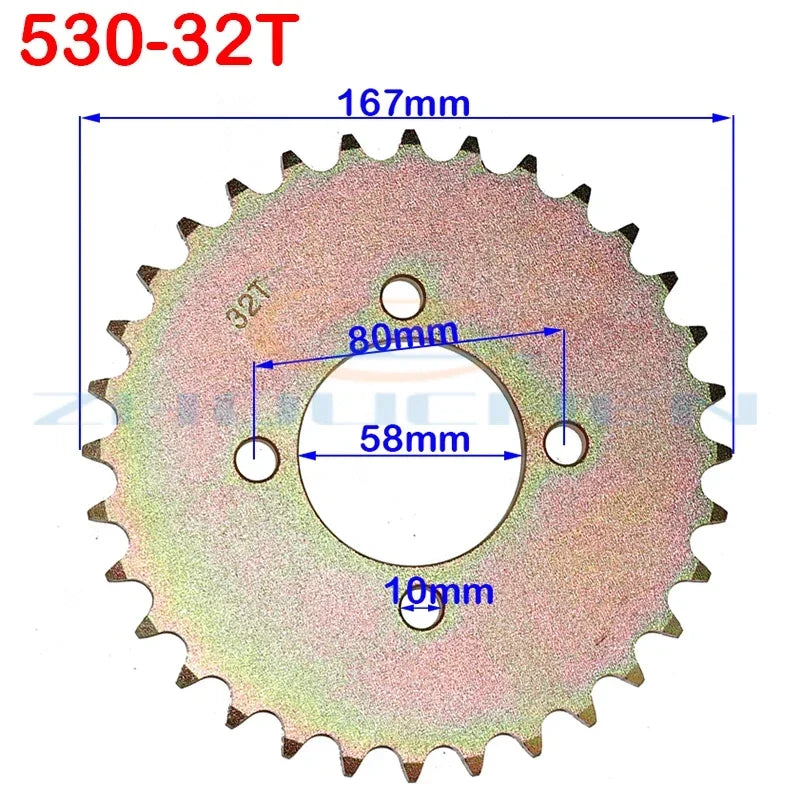 530 Rear Sprocket 31-45T ATV Kart 150cc