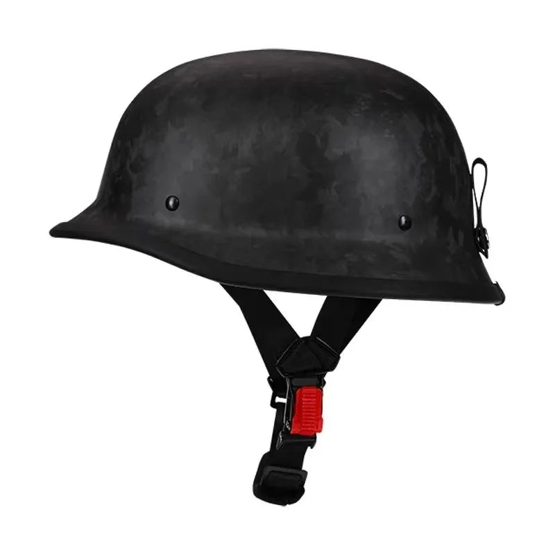 Carbon Fiber Helmets – Forged Carbon Fiber Retro Half Face Motorcycle Helmet, German-Style Lightweight Design