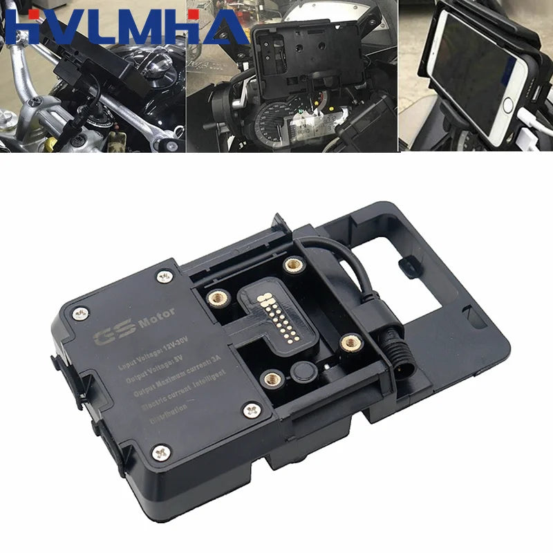 For BMW R1250GS R1200GS ADV S1000XR F650GS F850GS F900R R1200RS Wireless Charger Fast Charging Mobile Phone Navigation Bracket