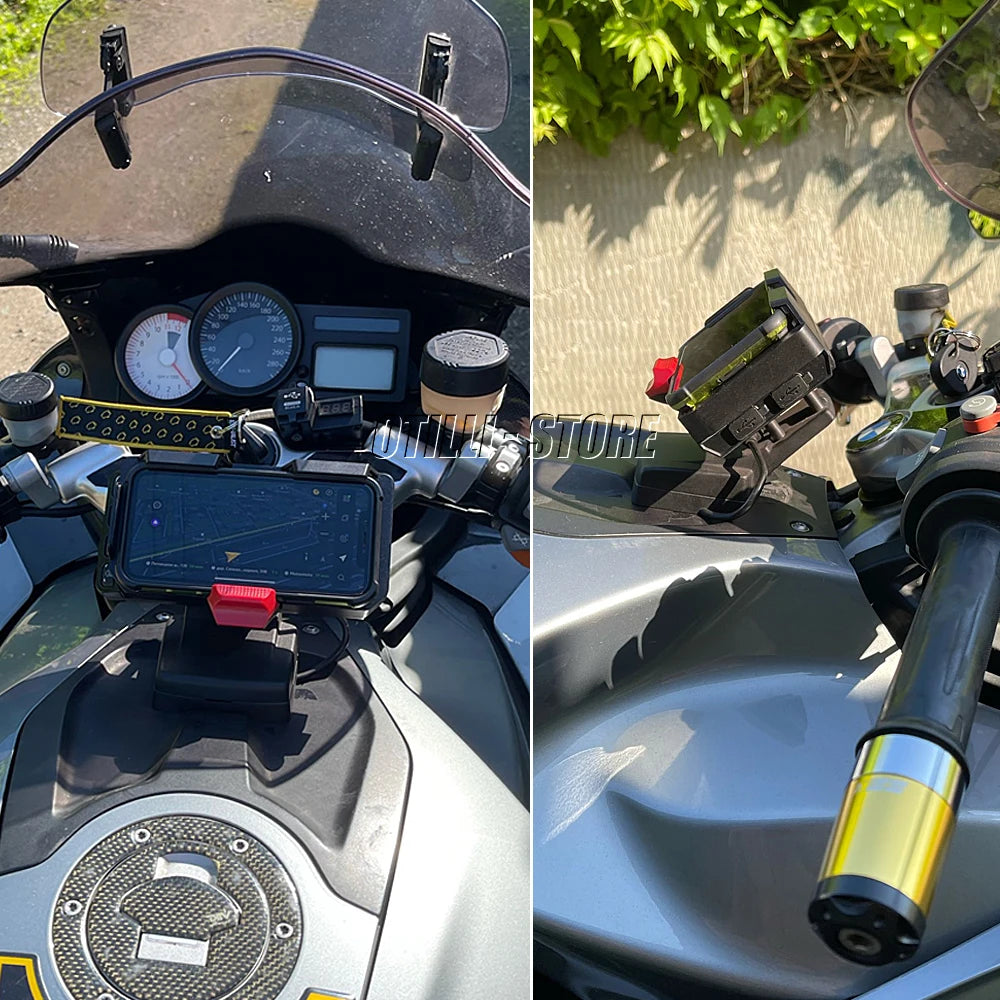 New Motorcycle Wireless Charger Navigation bracket Fast charge For Kawasaki Versys 650 For Yamaha Tracer 7 Universal GPS bracket