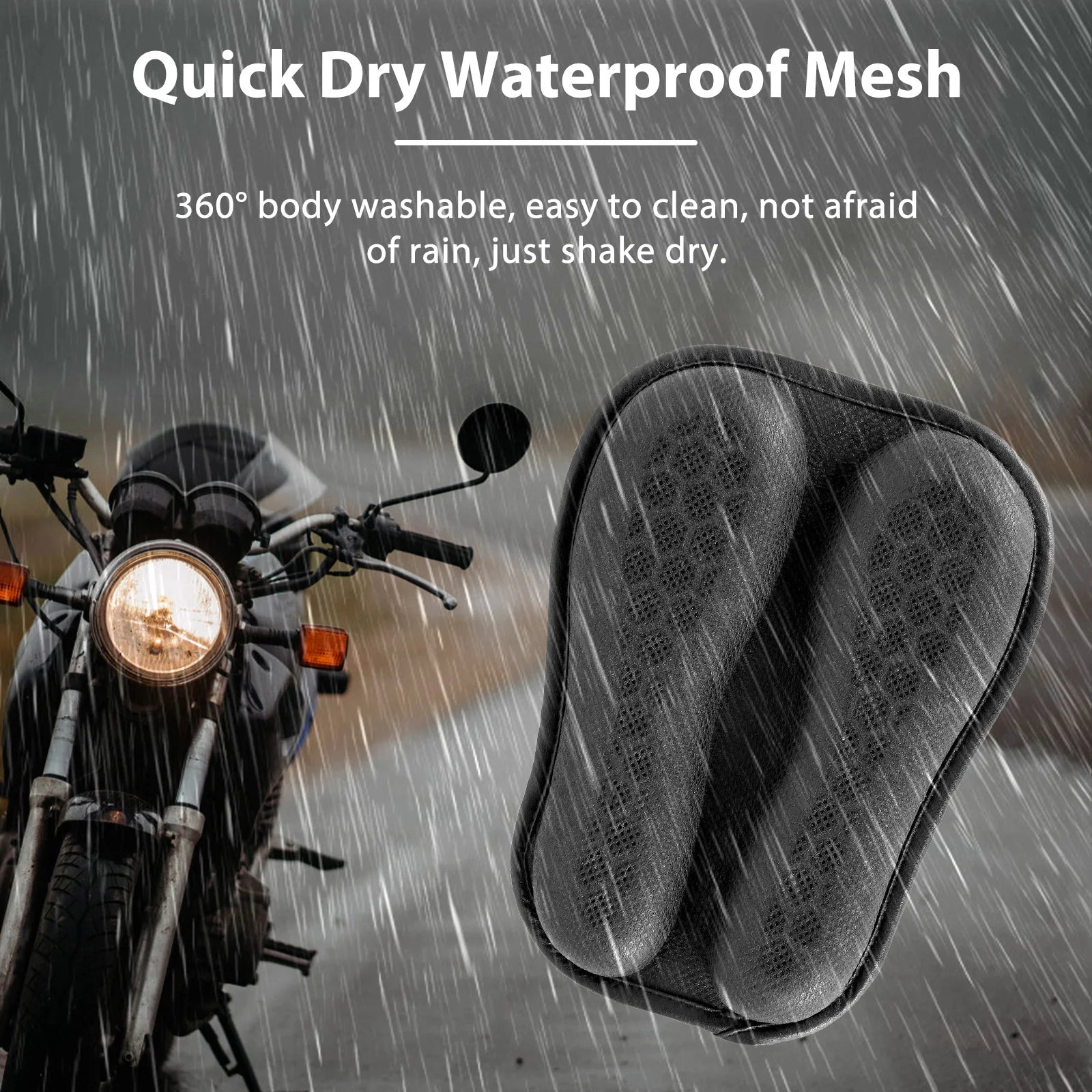 Motorcycle Seat Cushion – 3D Honeycomb Gel Pad Anti-Slip