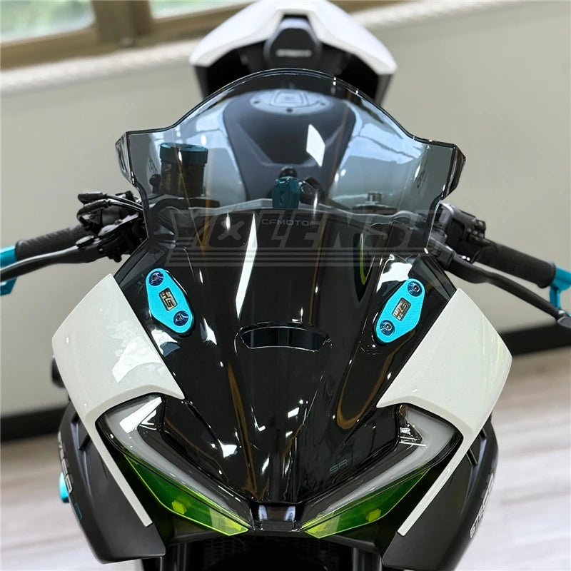 Fit for CFMOTO 675SR 675SR-R 675 SR SRR Motorcycle Accessories Windscreen Wind Deflectors Double Bubble Windshield Screen – YOLENSE ABS Plastic With YLS / NO LOGO Black Gray Light Gray