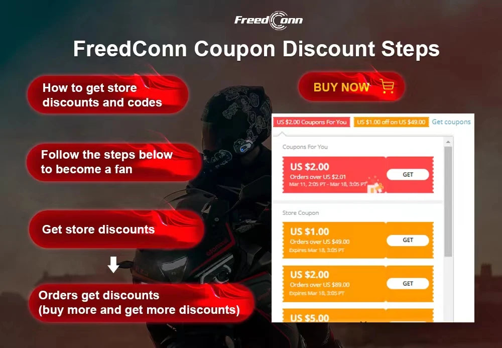 FREEDCONN T-COM VB Motorcycle Bluetooth Intercom – 6-Rider Group