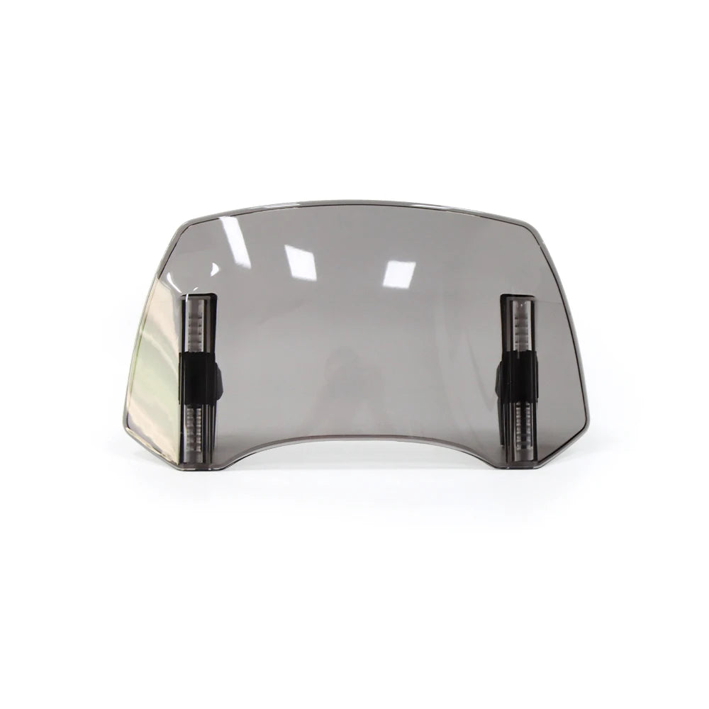 Universal Motorcycle Windshield Extension Adjustable Spoiler Clamp-On Windscreen Deflector Suitable for All Motorcycle Parts – SOYAVISION ABS 280mm 300mm 360mm Grey Clear No Drill