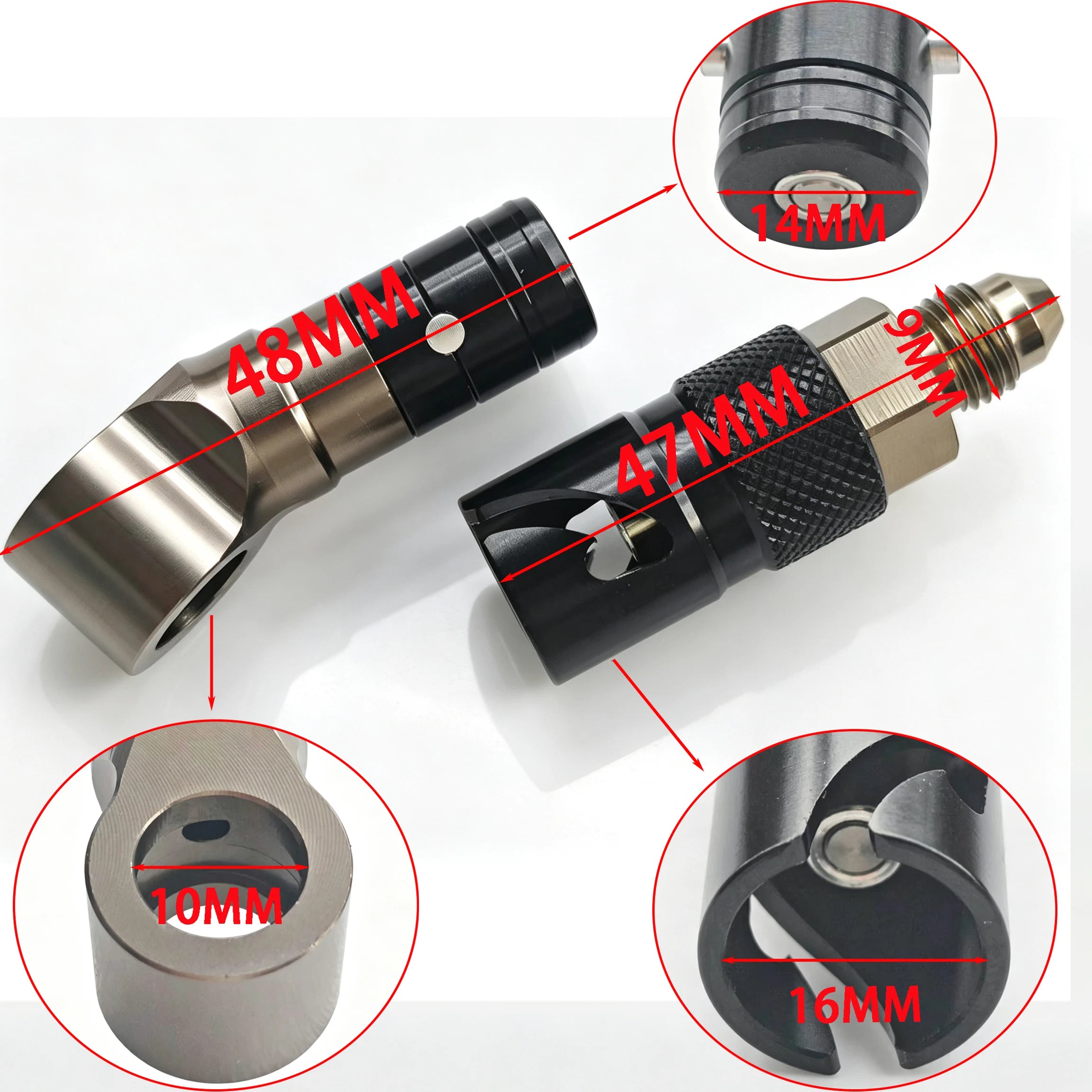 Universal Motorcycle AN3 Aluminum Caliper Brake Line Hose Adapter – Brake Line Tools – Quick Disconnect Brake Hose Oil Breaker Connector – 7075 CNC – Yamaha Honda Kawasaki Suzuki BMW Ducati – from $12