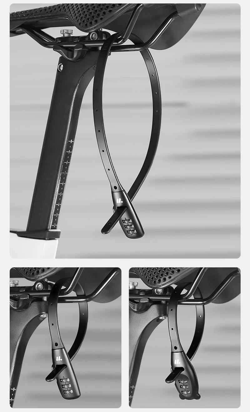 WEST BIKING Anti-theft Bike Tie Lock Portable Security 3 Digit Bike Helmet Lock Motorcycle Scooter  Zinc Alloy Bicycle Tie Lock