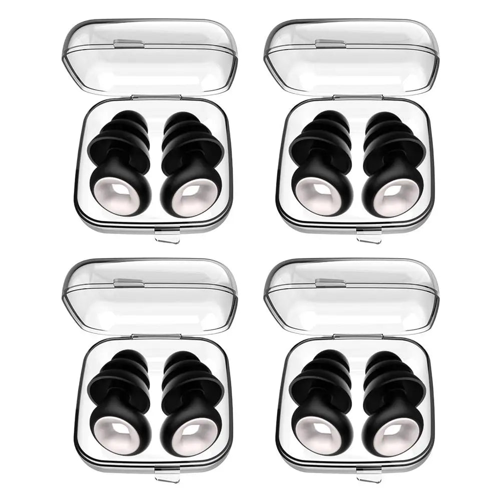 Motorcycle Noise Reduction Earplugs Windproof Sleep Earplugs Anti-Noise Mute Soundproof Motorcycle Equipment – Silicone – 13g – Red / Black