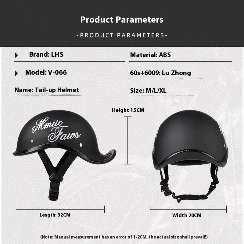 Half Helmets – 2026 Retro Motorcycle Helmet, Lightweight Trendy Riding & Biker Design