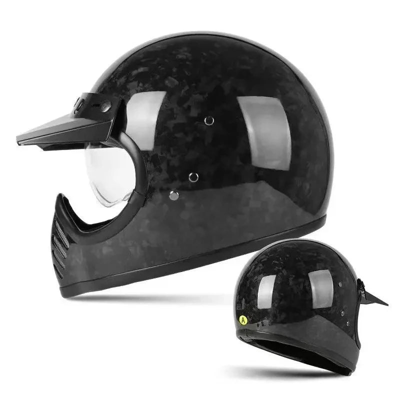 Carbon Fiber Helmets – Forged Carbon Fiber Ultra-Light Motorcycle Half Helmet for Men & Women