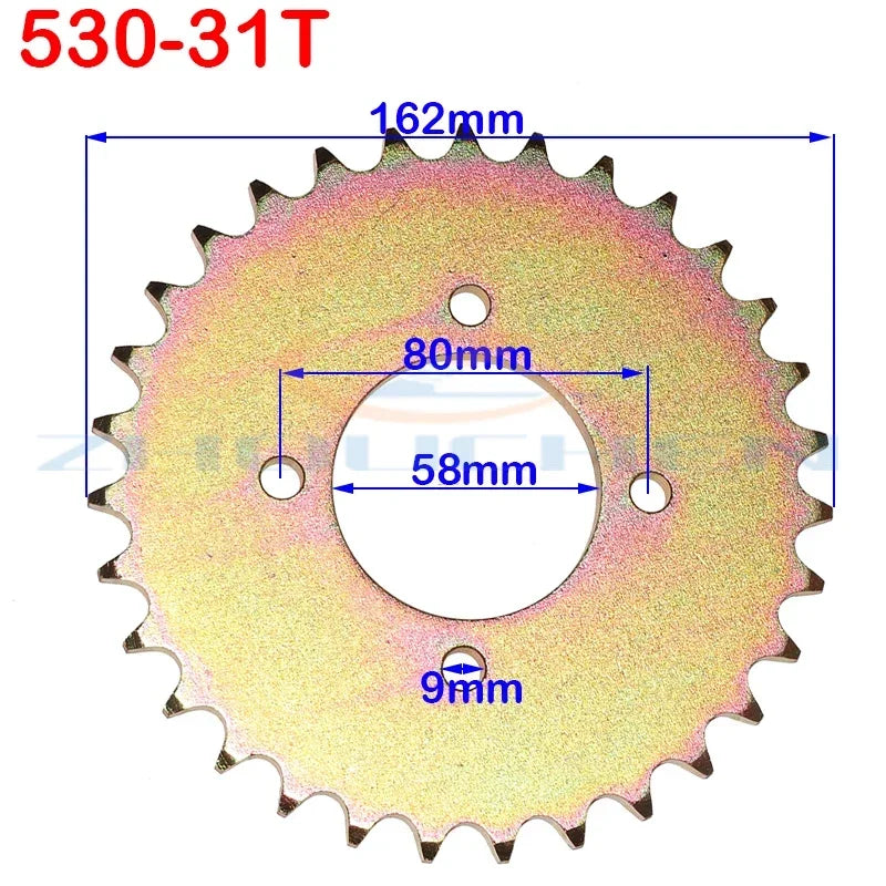 530 Rear Sprocket 31-45T ATV Kart 150cc