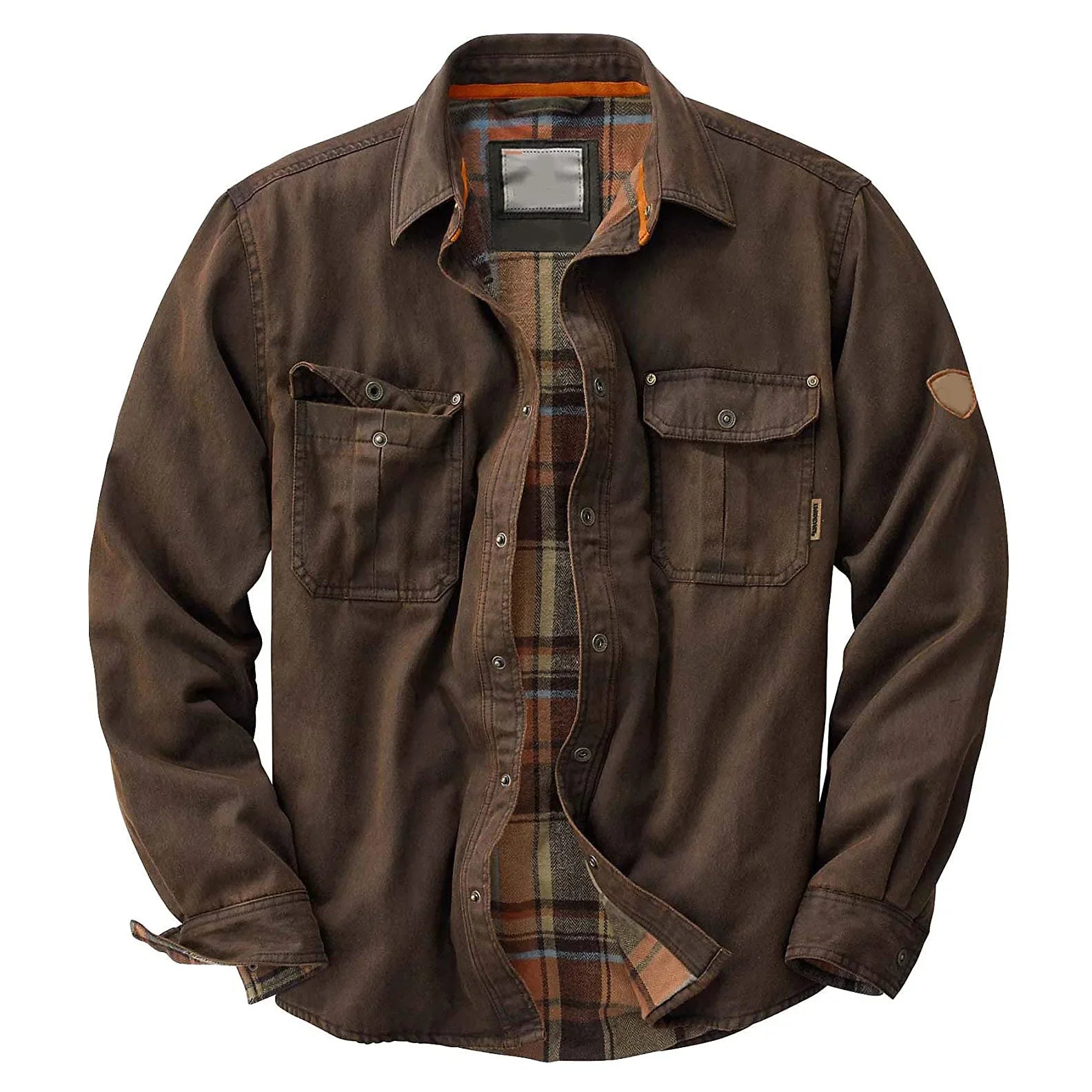 Retro Workwear Style Jacket with Multiple Pockets