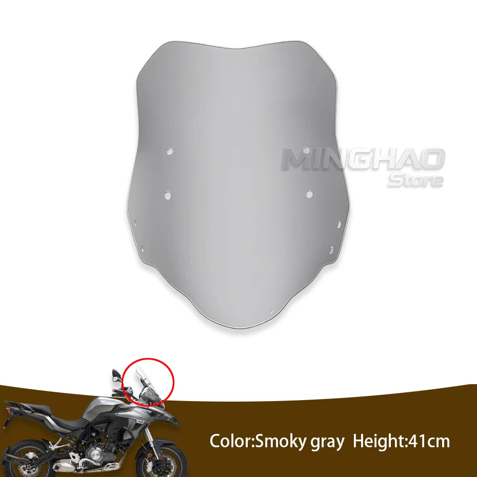 Motorcycle Windshield – Double Bubble Wind Deflector for Benelli TRK502/TRK502X