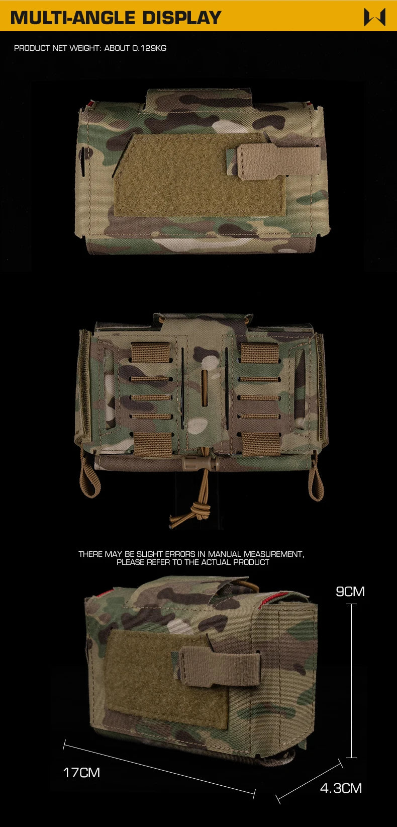 Tactical MD2 Compact Medical Pouch V3 IFAK MOLLE First Aid Trauma Kit for Hunting Camping Patrol Motorcycle Survival