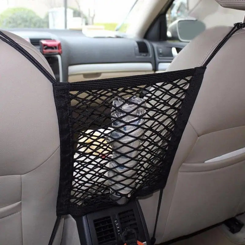 Motorcycle Net Cargo High Elastic Polyester Cargo Bungee Net with 4 Hooks Thickened Motorcycle Net Secure Easy Installation