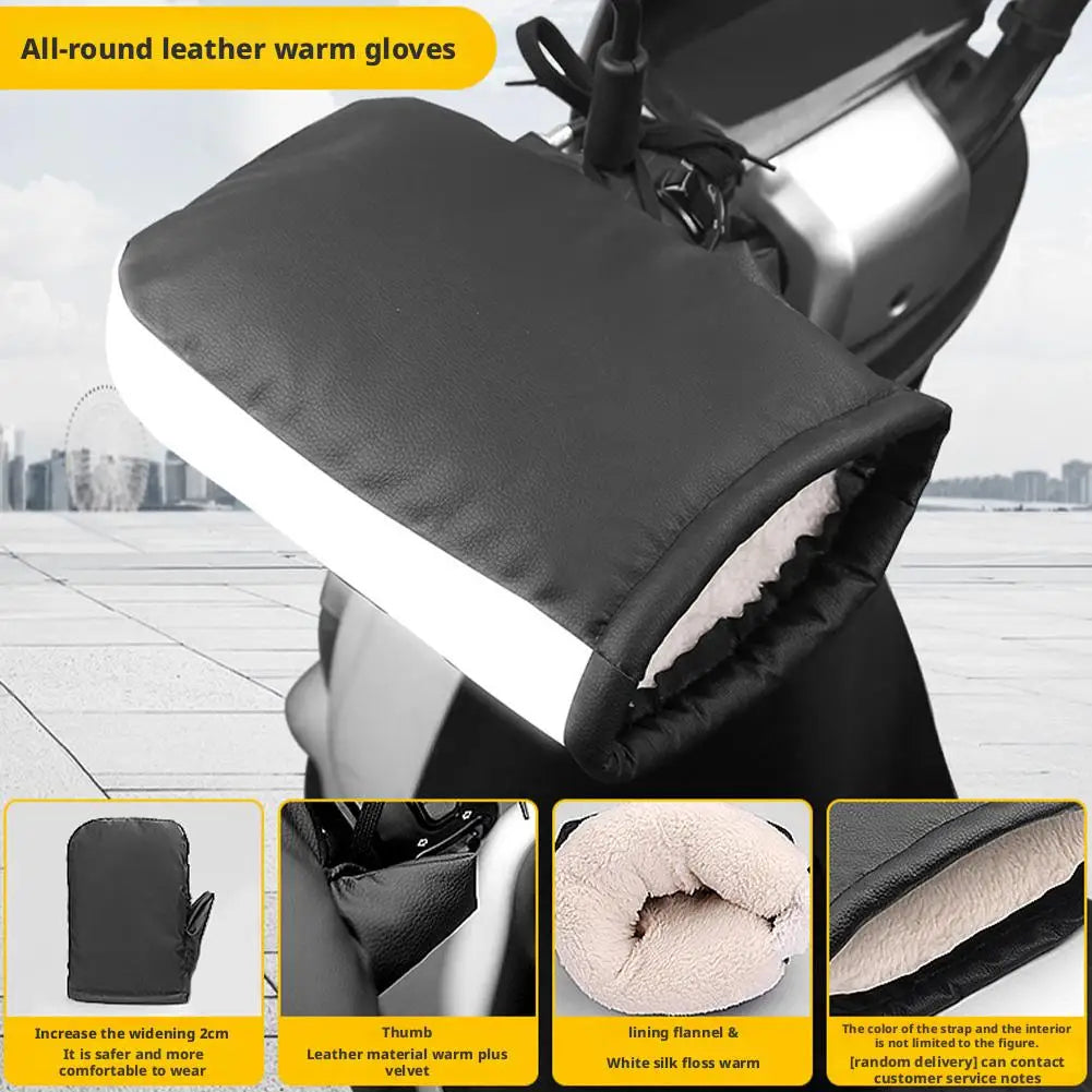 PU Handlebar Muffs Windproof Waterproof