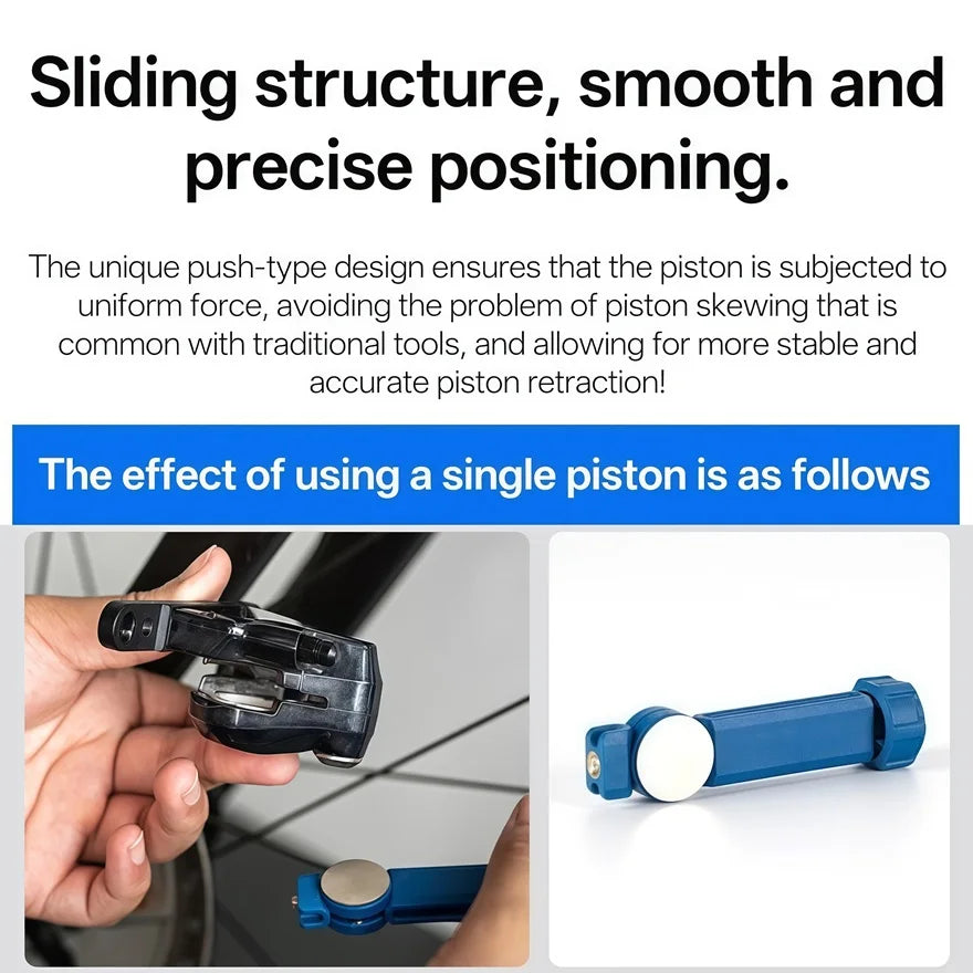 2-in-1 Brake Pad 360° Rotatable Spreader Tool – Brake Caliper Tools – Disc Caliper Piston Reset for Bicycle & Vehicle PA6 Carbon Steel – 1 / 2 / 4 Pcs – from $7