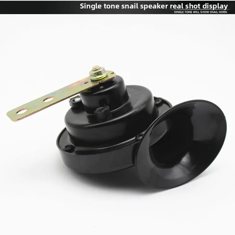 Motorcycle Horn – 12V Universal Snail-Shaped High-Pitched Waterproof Horn