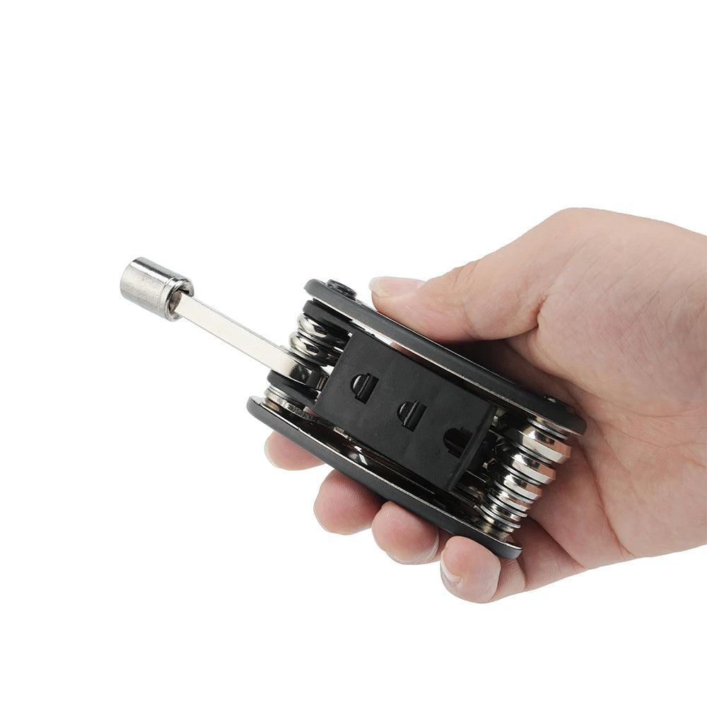 Honda CB500X / CB500F 16-Function Folding Multi-Tool – CNC Aluminum – Allen + Socket + Hex + Screwdriver + Spoke Wrench – $10