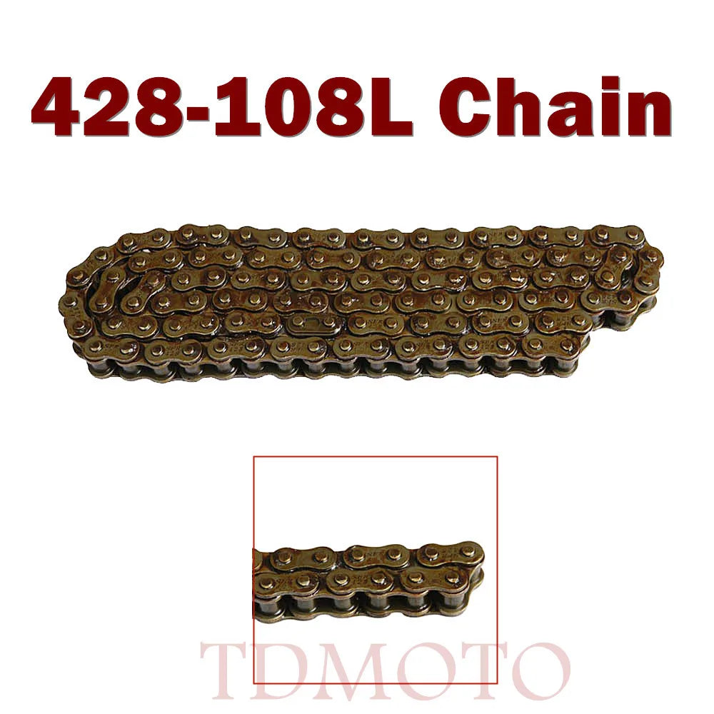 56T Rear Sprocket + 428 Chain 108 Links for 90cc 110cc 150cc ATV Quad Bike Buggy 4 Wheeler Dirt Pit Bike Go Kart Motorcycle