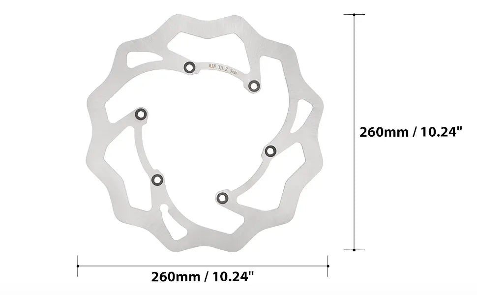 Stainless Steel Front and Rear Brake Disc Rotors for Beta RR XTrainer 125 250 300 350 450 480 498 2013–2024 – Brake Disc Tools – Front 260mm / Rear 240mm – HRC 36 – from $66