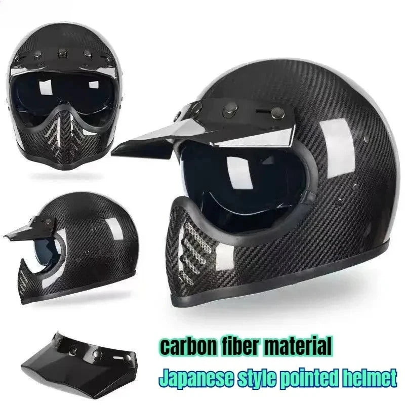 Carbon Fiber Helmets – Forged Carbon Fiber Ultra-Light Motorcycle Half Helmet for Men & Women