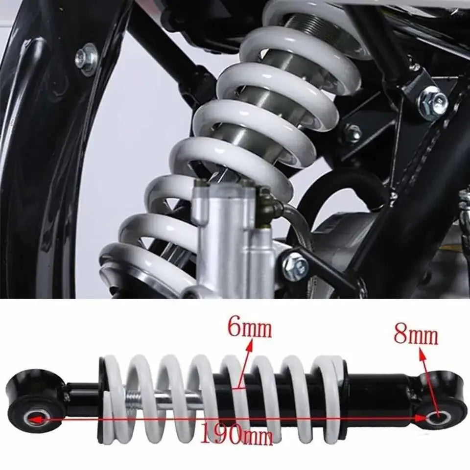 2 PCS Motorcycle 190mm 7.5" 200LBS Shock Absorber Spring Rear Fork Suspension For Mini Moto ATV Pit Quad Dirt Bike Go Kart Buggy