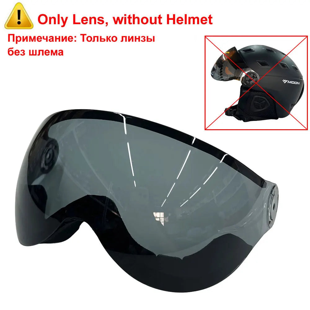 Ski and Snowboard Helmet with Integrated Goggles