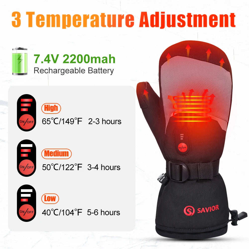 Heated Gloves with Rechargeable Battery Thermal Gloves for Women Men Husband Ski Motorcycle Glove Hand Warmer Heat