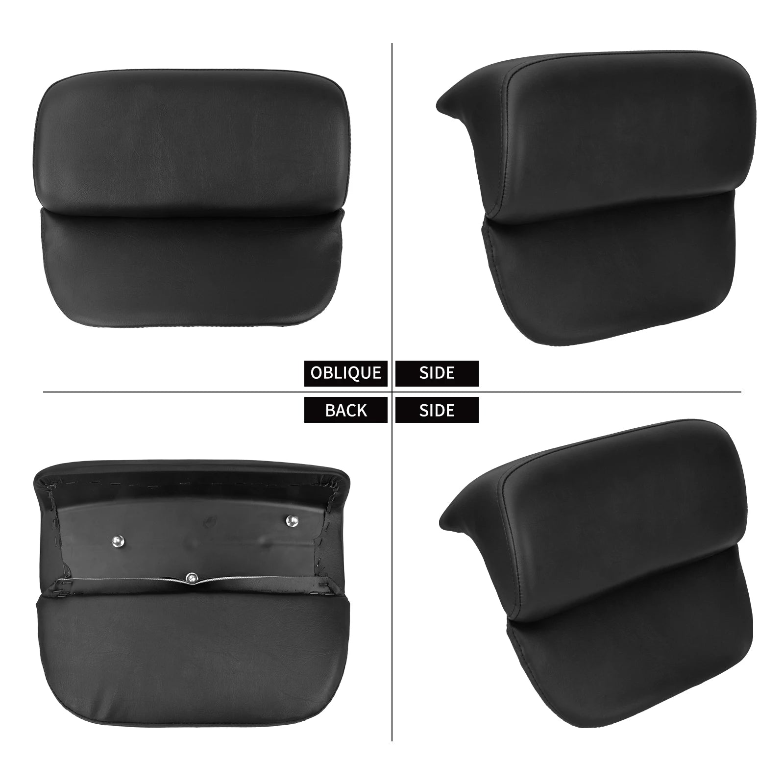 Motorcycle Chopped Razor Tour Pack Backrest Pad Trunk Cushion Pad PU Plastic For Harley Touring Road Street Electra Glide 14-25