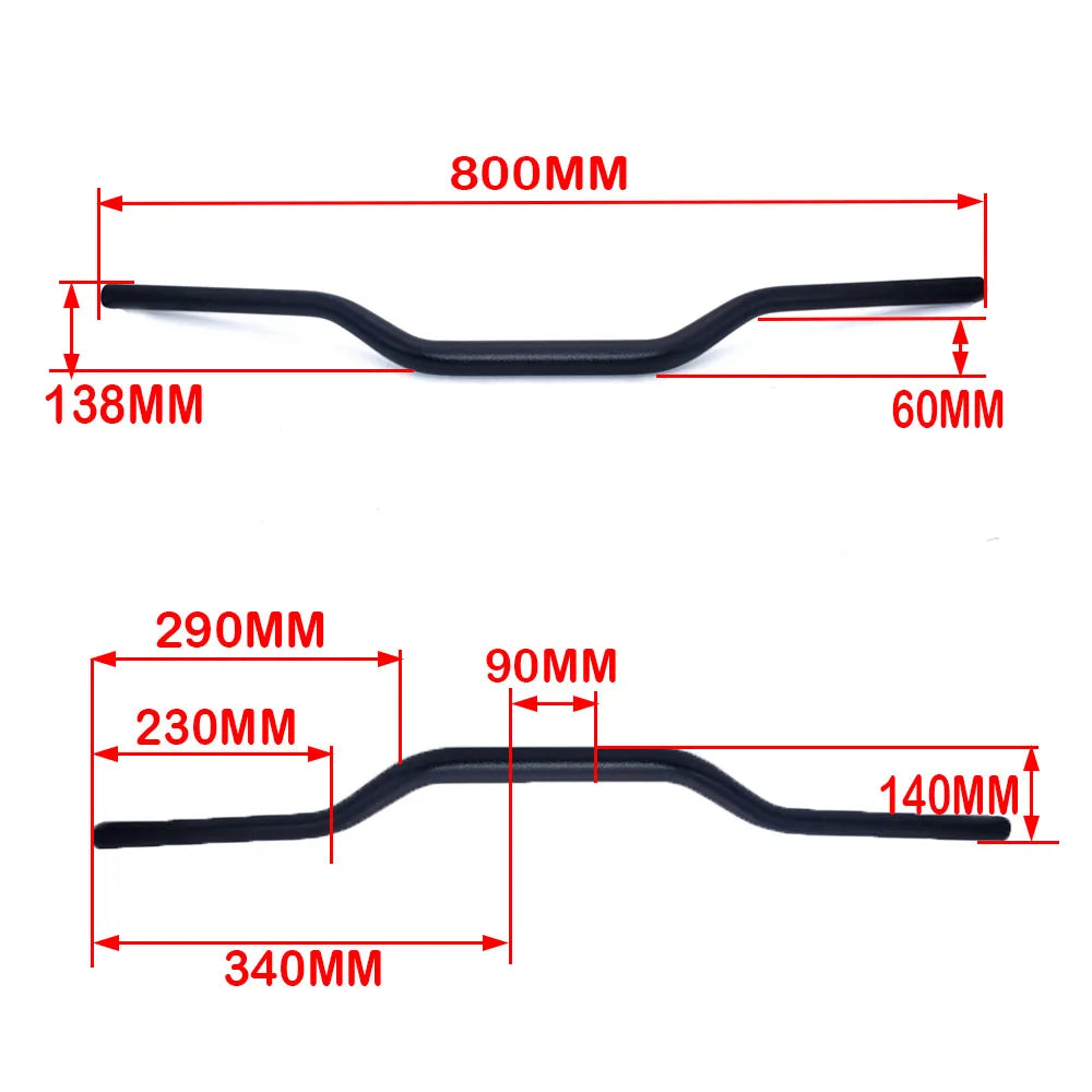 Black Renthal 1 1/8" Bar 28mm Handlebars Handle Bar For Motorcycle Motocross Pit Dirt Bike ATV   CRF YZF KLX RMZ EXC