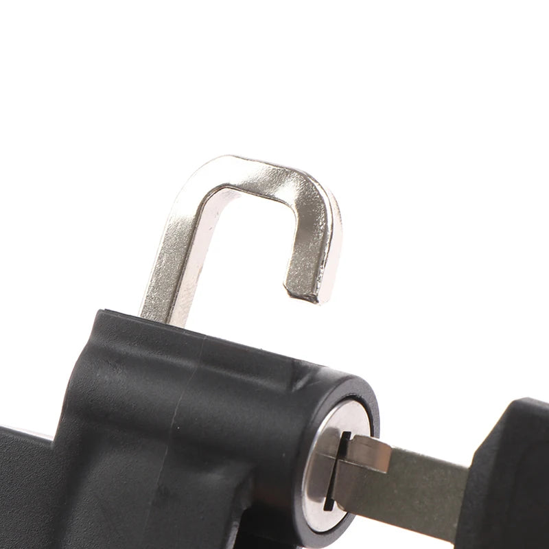 Universal 1pc Motorcycle Helmet Lock Handlebar 22-26mm Anti-Theft Security Motorbike for Motorcycle with 7/8" Round Tubing – Key Lock 2 Keys Wrench Black