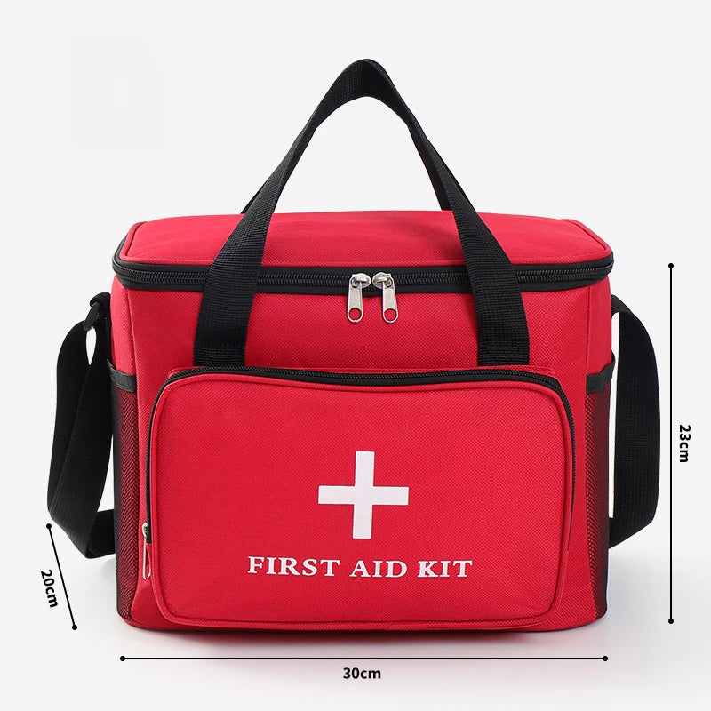 Outdoor Portable First Aid Kit Emergency Bag Household Medicine Storage Bag Partitioned Medical Cabinet Single-Shoulder Backpack