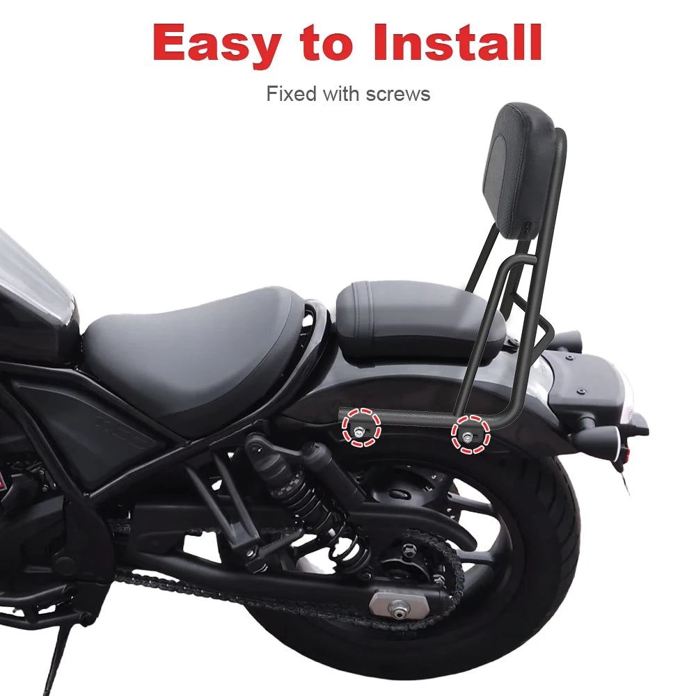Motorcycle Passenger Sissy Bar Backrest with Cushion Pad CMX1100 CMX 1100 2021 2022 2023 2024 2025 Fit For Honda