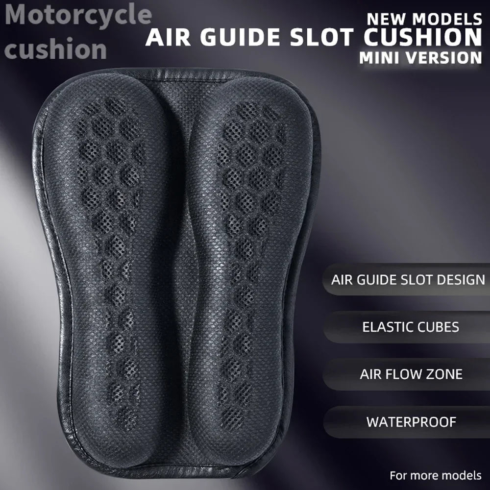1PC Universal Motorcycle Gel Seat Cushion 3D Honeycomb Structure Breathable and Shock Absorption Pad for Comfortable Long Rides
