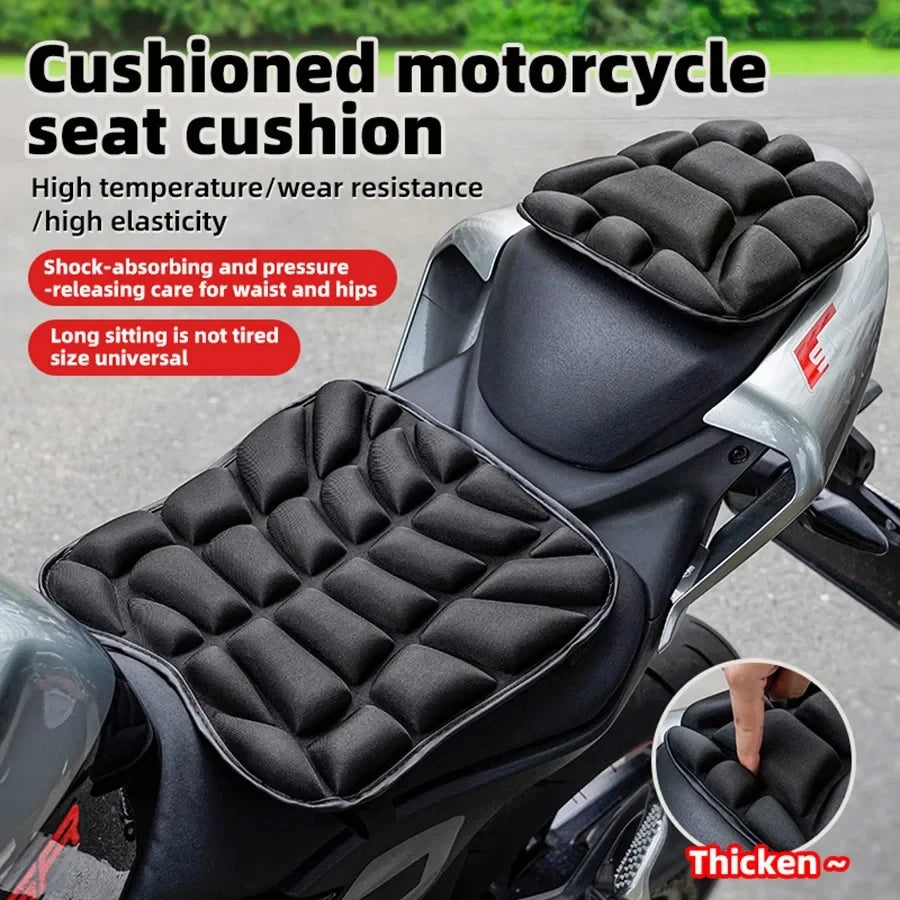 Motorcycle Seat Cushion – 3D Comfort Gel Pad Breathable Seat Cover