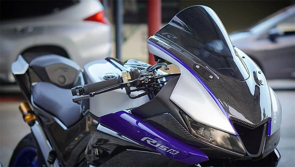 Motorcycle Sport Racing Windshield Windscreen Deflector Visor Viser for YZF R15 V3.0 2019 2020 2021 YZF-R15 V3 YZF R125 YZF-R125 – MIXTER PC Plastic Black Smoke Transparent Silver Carbon Rainbow