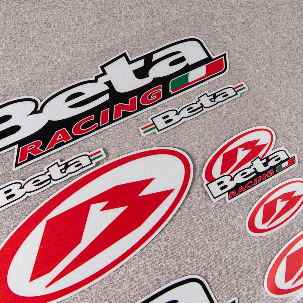 Beta Racing Reflective Motorcycle Sticker Decal Vinyl Graphics Kit – 12 Pieces – 30×22cm – Waterproof / Oil & Scratch Resistant – 2-Year No-Fade – Car / Bike / Helmet – $16