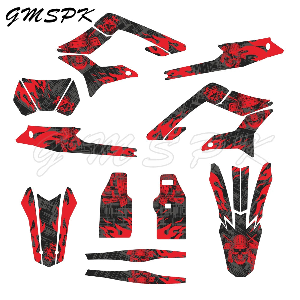 Motocross Team Graphics Background Decal Sticker Kits for Sur-Ron Storm Bee 2023–2024 – Custom Number & Name – PVC – 24 Styles – Glossy / 3D – $70–$92