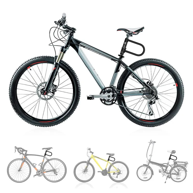 West Biking Bicycle U Lock MTB Road Bike Padlock Portable Anti-Theft Safety Motorcycle Scooter Cycling Lock Bicycle Accessories – Classic-046 Carbon Steel Zinc Alloy 18x13cm Black