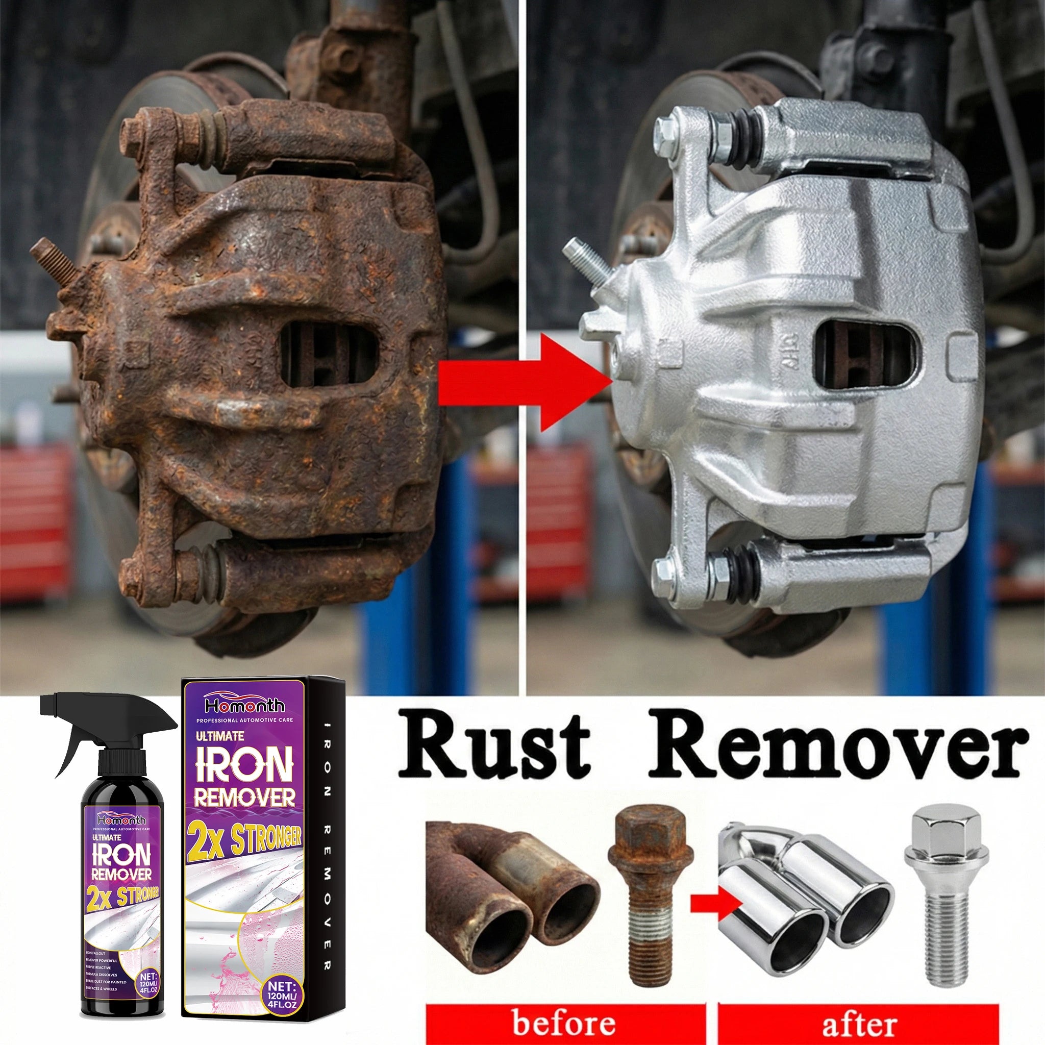 Car Cleaning Iron Remover and Rust Spray