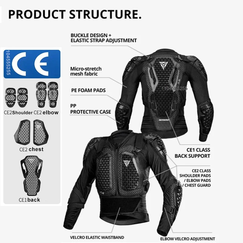 Motorcycle Jacket Men Women Riding Protective Gear