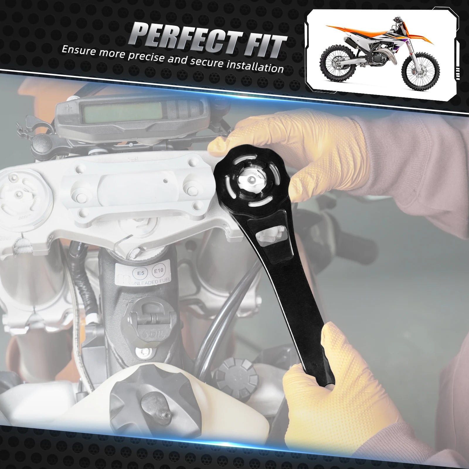 NICECNC 48mm Fork Cap Suspension Tool – WP XACT-USD Closed Cartridge – 7075 Aluminum – KTM / Husqvarna / GasGas 2023–2024 – $39