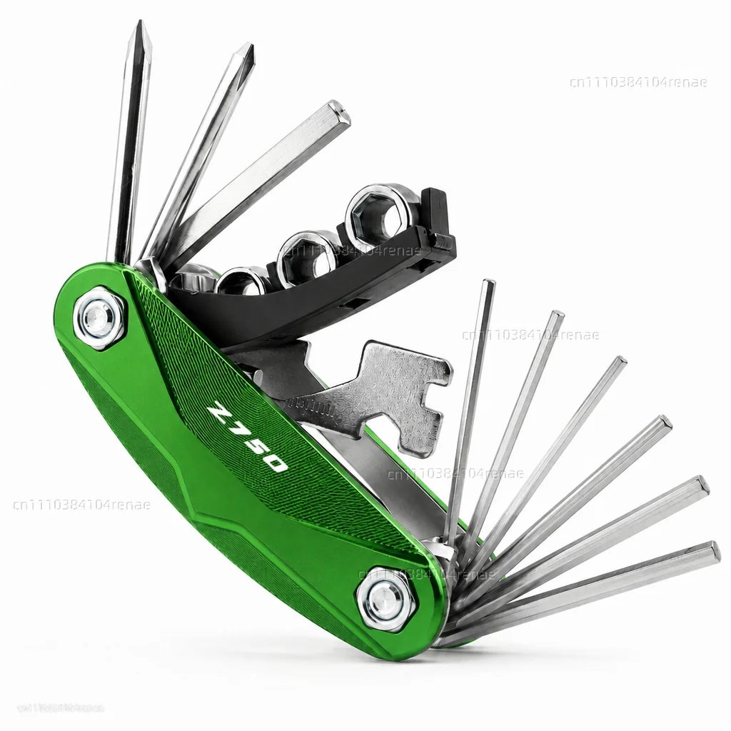 DragonflyMoto Kawasaki Z750 / Z750R / Z750S Multi-Tool Kit – CNC 6061 Anodized Aluminum – 6 Colors – Screwdriver + Wrench + Hex Key – $29