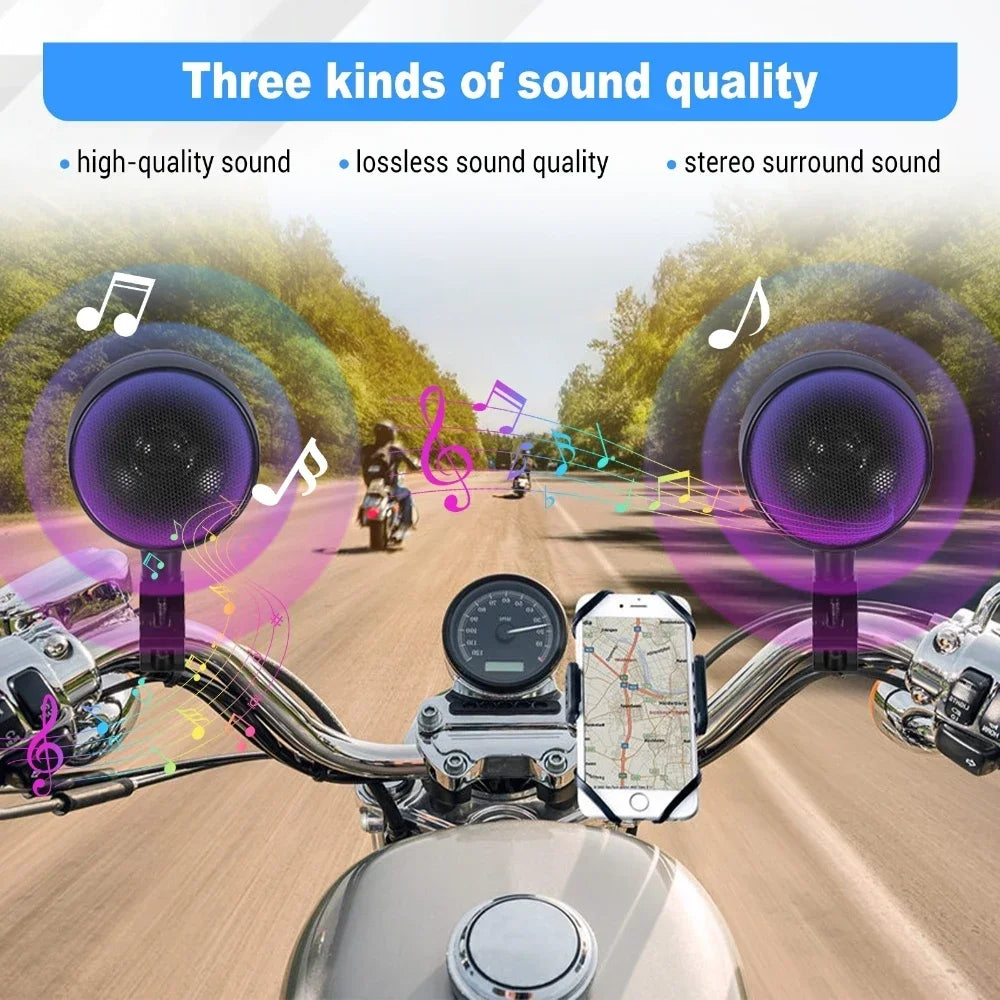 Motorcycle Speakers – Bluetooth Audio with Remote Control & MP3