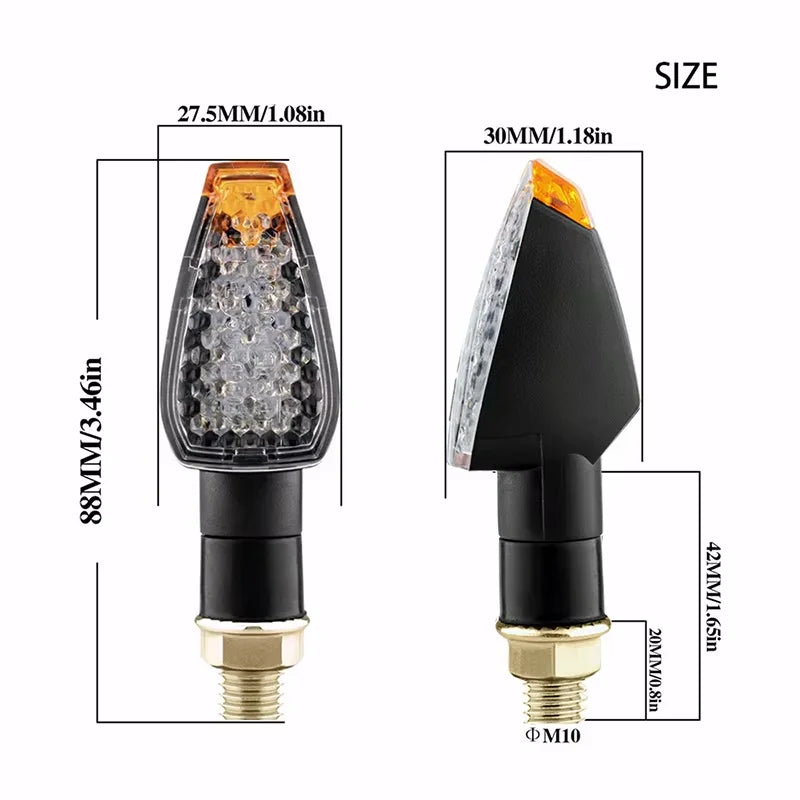 LED Turn Signal Bulbs – 12V Amber 10mm Universal Motorcycle Indicator