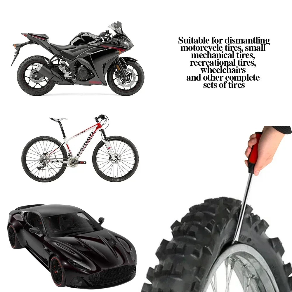 Motorcycle Wheel Rim Protector & Tire Changing Lever Spoon Kit – Wheel Guard with Crowbar – Car Bicycle Universal – from $12