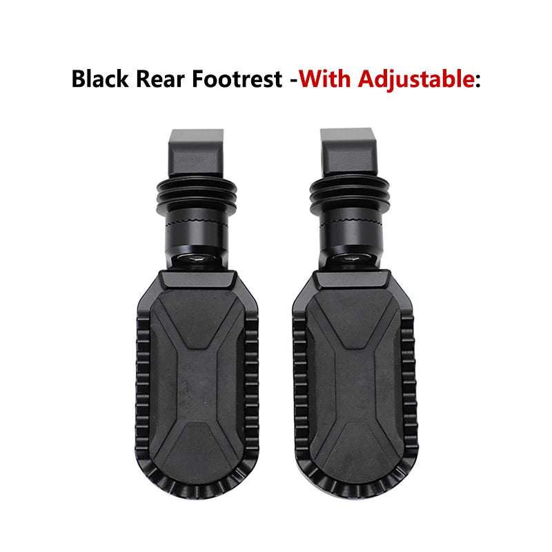 BMW F750GS F850GS F850GS Adventure 2018–2023 Adjustable Front & Rear Foot Pegs – Aluminum + Rubber – Silver or Black – Fixed or 360° Adjustable – $77–$97
